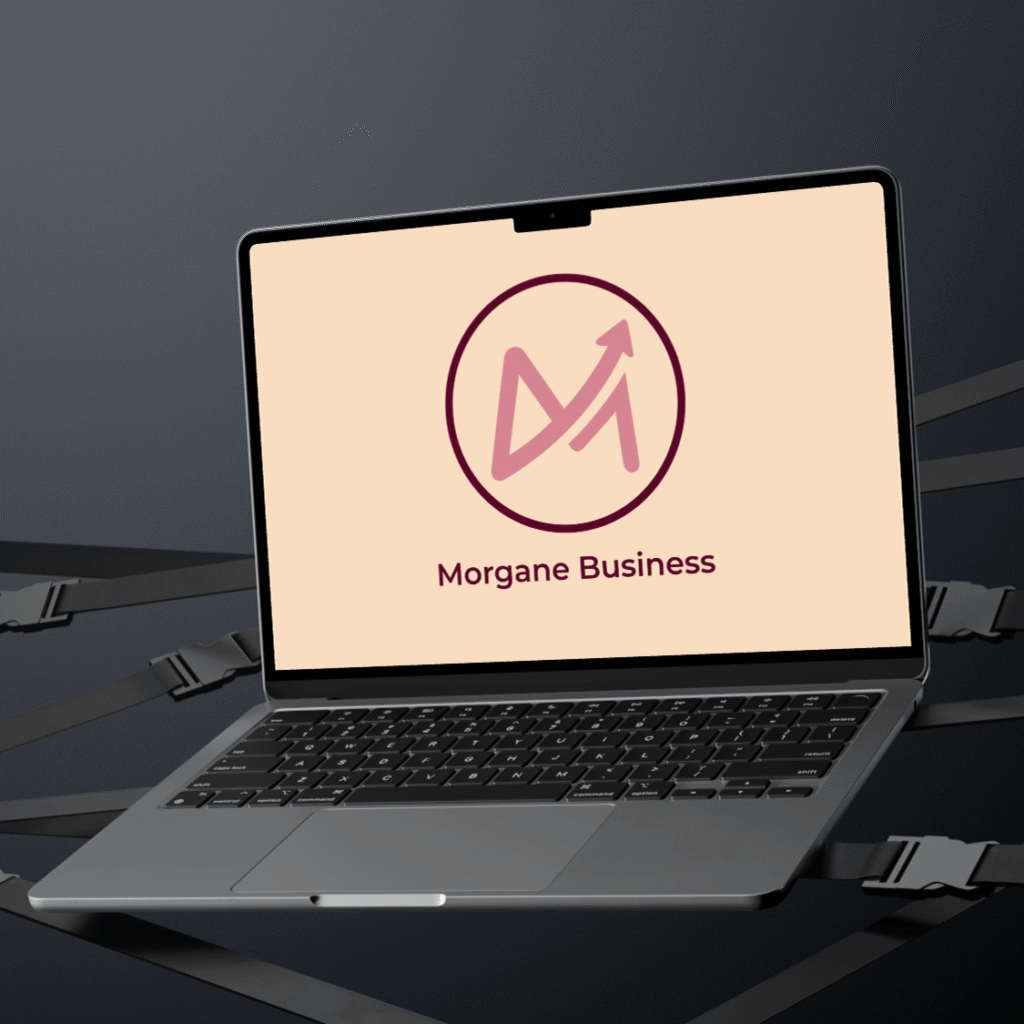 Mockup du logo de Morgane Business, une agence de coaching en business