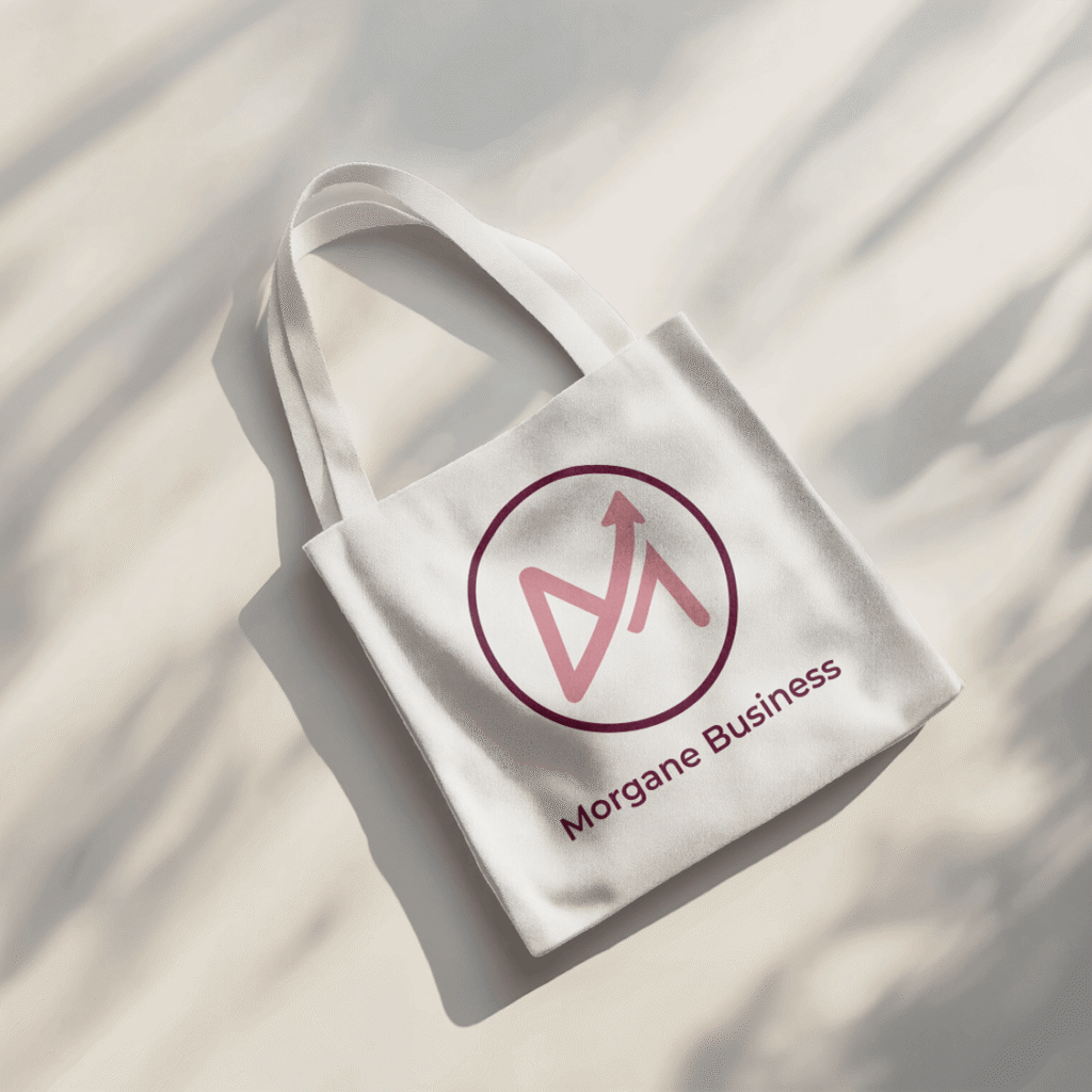 Mockup du logo de Morgane Business, une agence de coaching en business